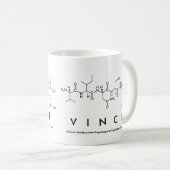 Mug du nom du peptide Vince (Devant droit)