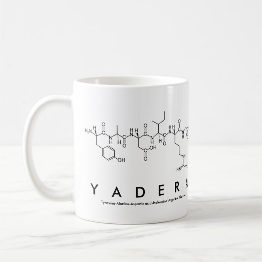 Mug du nom du peptide Yadira (Gauche)