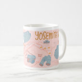 Mug du parc national Yosemite en rose (Devant droit)