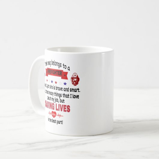   Mug du pompier. Cela Appartient À Un Pompier (Devant gauche)
