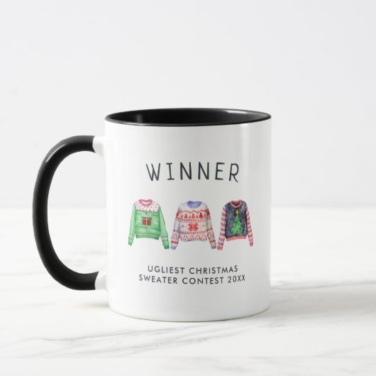 Mug du prix de concours de pull de Noël laid (Gauche)