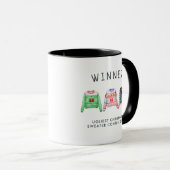 Mug du prix de concours de pull de Noël laid (Devant droit)