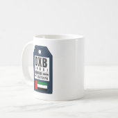 Mug Dubai Boarding Pass - Émirats Arabes Unis DXB (Devant gauche)