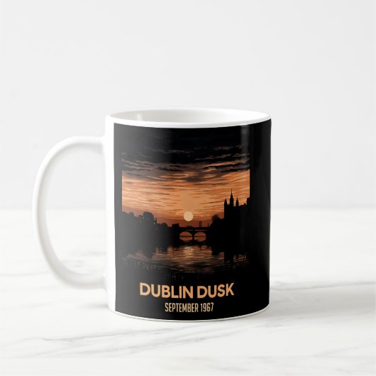 Mug Dublin Dusk : Des scènes de crépuscule captivantes (Gauche)