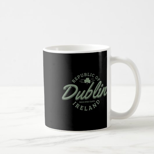 Mug Dublin Irlande Trèfle Jour de la Saint-Patrick (Droite)