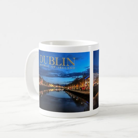 Mug Dublin Irlande Twilight (Devant gauche)