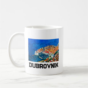 Mug Dubrovnik Croatie Paint à l'huile d'aquarelle