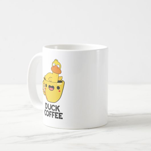 Mug Duck Coffee Drôle Drink Pun (Devant gauche)