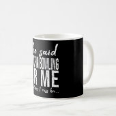 Mug Duckpin bowling drôle idée cadeau (Devant droit)