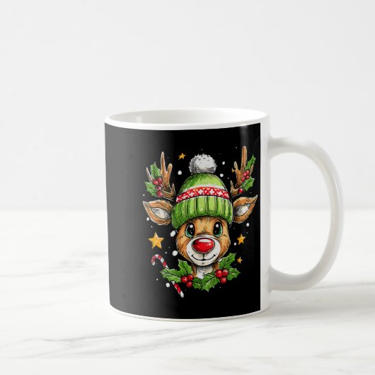 Mug Dude Reindeer Christmas Lights Cozy Reindeer Boy X (Droite)