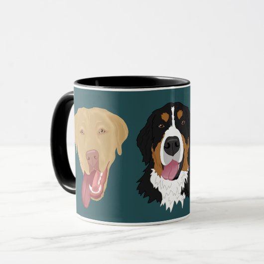 Mug Dudley Labrador Et Bernese Mountain Dog (Devant gauche)