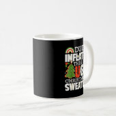 Mug Due To Inflation Funny Christmas Ugly Sweater Wome (Devant droit)