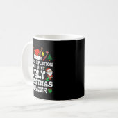 Mug Due To Inflation Ugly Christmas Sweater Xmas Men W (Devant gauche)