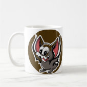 Mug dulce tierno murciélago alado negro gótico (Gauche)
