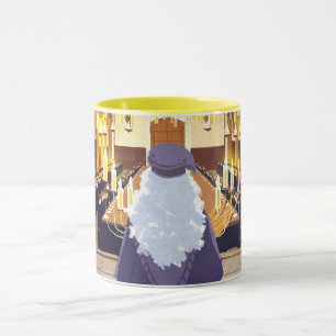 Mug Dumbledore parlant dans le Grand Hall de Poudlard