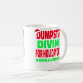 Mug Dumpster Diving Christmas Santa Hat (Devant droit)