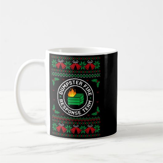 Mug Dumpster Fire Resnse Team Ugly Christmas Sweater X (Gauche)