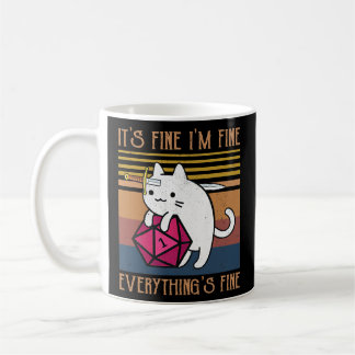 Mug Dungeon Crawler Dragon Master Cat Je vais bien