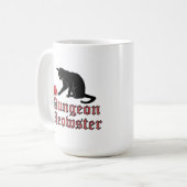 Mug Dungeon Meowster Funny RPG Cat with Dice (Devant gauche)