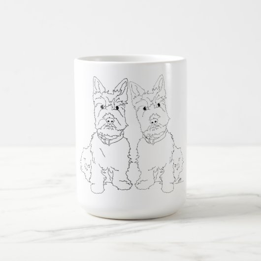 Mug Duo de chien Scottie (Centre)
