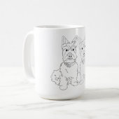 Mug Duo de chien Scottie (Devant gauche)