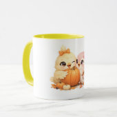 Mug Duo d'oiseaux amicaux pour Halloween Citrouille (Devant gauche)