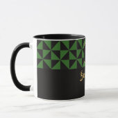 Mug Duo Geo Black & Forest Green Custom Names (Gauche)