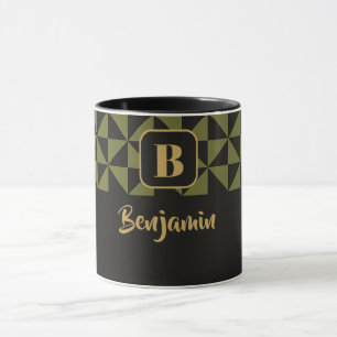 Mug Duo Geo Black & Olive Moss Personnalités