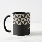 Mug Duo Geo Black & Stone Grey Personnalités (Gauche)
