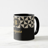 Mug Duo Geo Black & Stone Grey Personnalités (Devant droit)