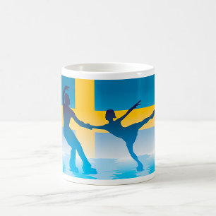 Mug Duo Suédois de Patinage sur glace Silhouette