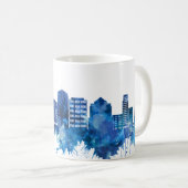 Mug Durham Caroline du Nord Skyline Blue (Devant droit)