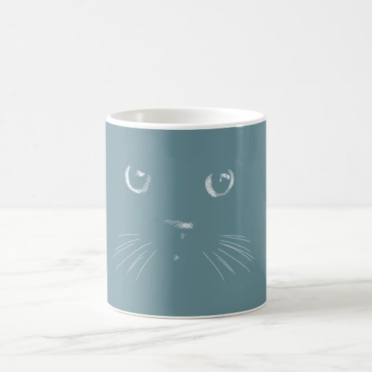 Mug Dusky green cat pattern (Centre)