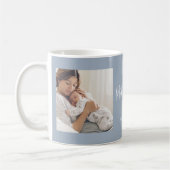 Mug Dusty Blue | Deux script photo Bonne fête des mère (Gauche)