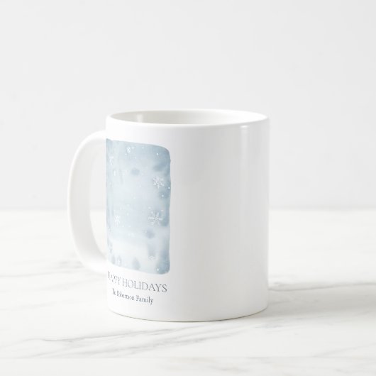 Mug Dusty Blue Snowflake (Devant gauche)