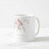 Mug Dusty Rose Rose Blush 80e anniversaire de fête cad (Devant droit)