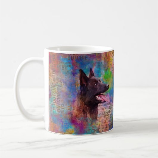 Mug Dutch Shepherd - Illustration utchie (Gauche)