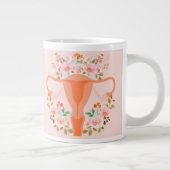 Mug d'utérus floral- (Pêche) (Droite)