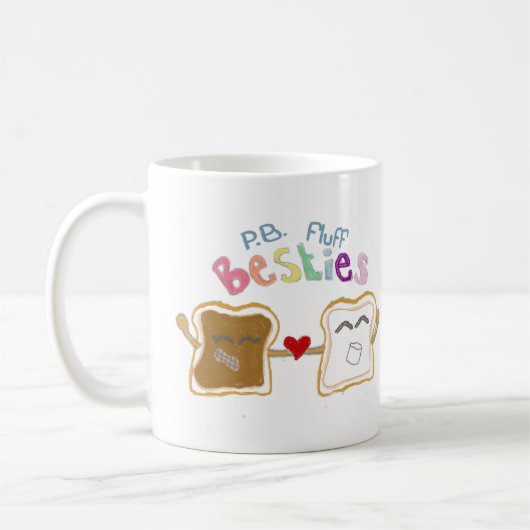 Mug duvet de beurre d'arachide de besties (Gauche)