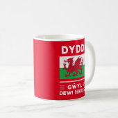 Mug Dydd Giles Dewi Hapus Joyeux Saint-Davides Jour 3 (Devant droit)