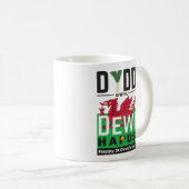 Mug Dydd Giles Dewi Hapus Joyeux St Davids Jour 6 (Devant droit)