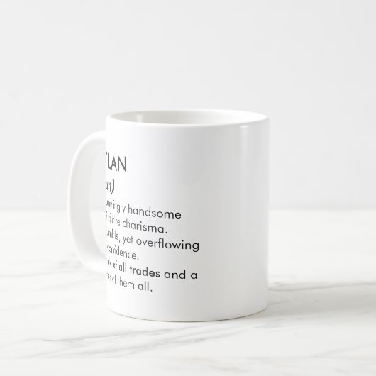 Mug Dylan name, Editable name, Custom name (Devant gauche)