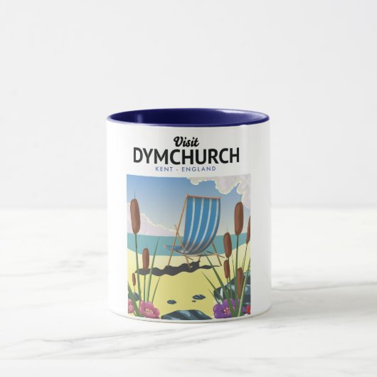 Mug Dymchurch Kent affiche de voyage en bord de mer (Centre)