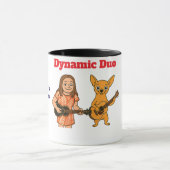 Mug Dynamic Duo  Girl and Chihuahua playing ukes (Centre)