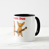 Mug Dynamic Duo  Girl and Chihuahua playing ukes (Devant droit)
