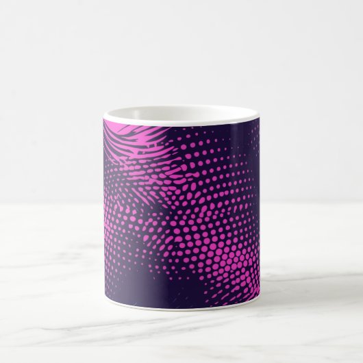 Mug 💖 Dynamic Pink & Purple Dotted Abstract Pattern (Centre)