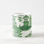 Mug Dynastie MI Jade Pagode verte Chinoiserie (Centre)