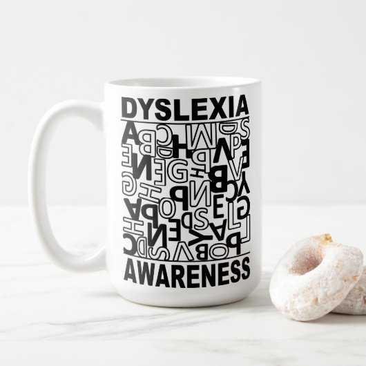 Mug Dyslexie Sensibilisation Dyslexie Enseignants Élèv (Avec donut)