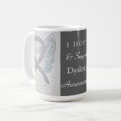 Mug Dyslexie Sensibilisation Ruban Angel personnalisé  (Devant gauche)