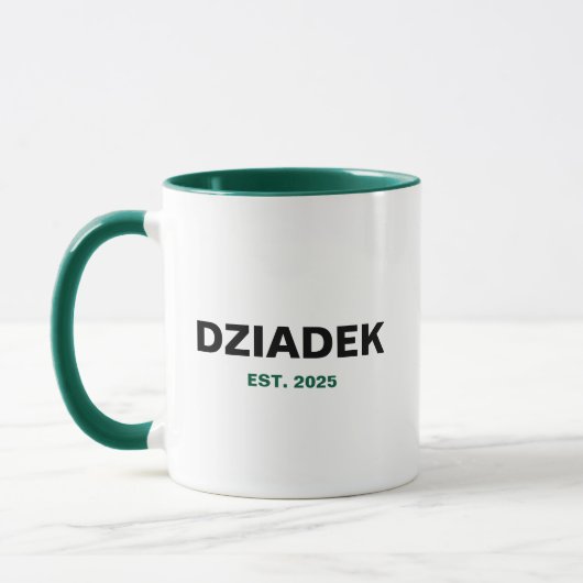 Mug Dziadek Est. 2025 - Le cadeau parfait de grand-pèr (Gauche)